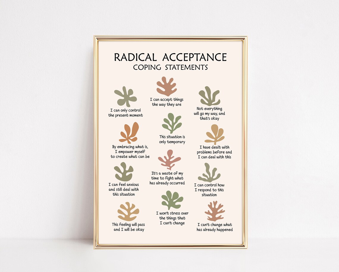 Radical Acceptance Cognitive Distortions Art Print