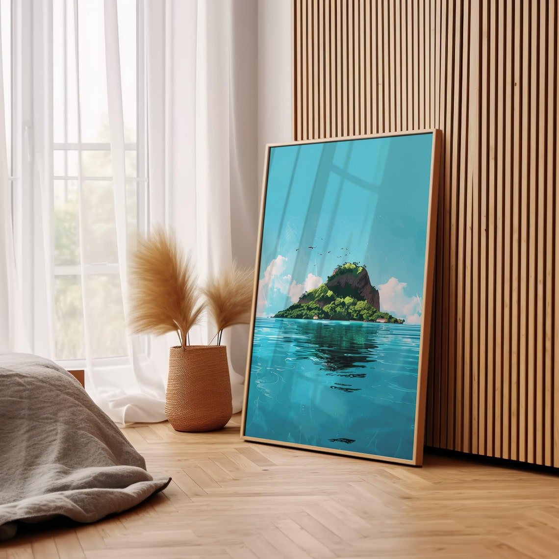 Tropical Island Modern Beach Art Print - Image 2