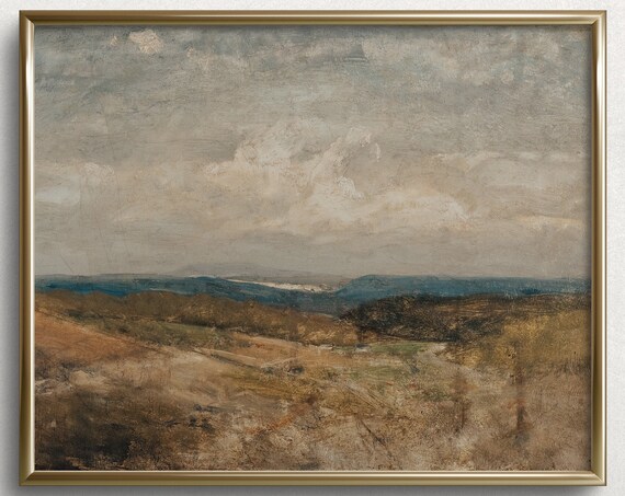 Blue Ridge Mountains Vintage Landscape Art Print