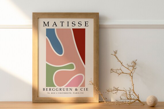 Matisse Berggruen Cie Coral Abstract Shapes Exhibition Poster