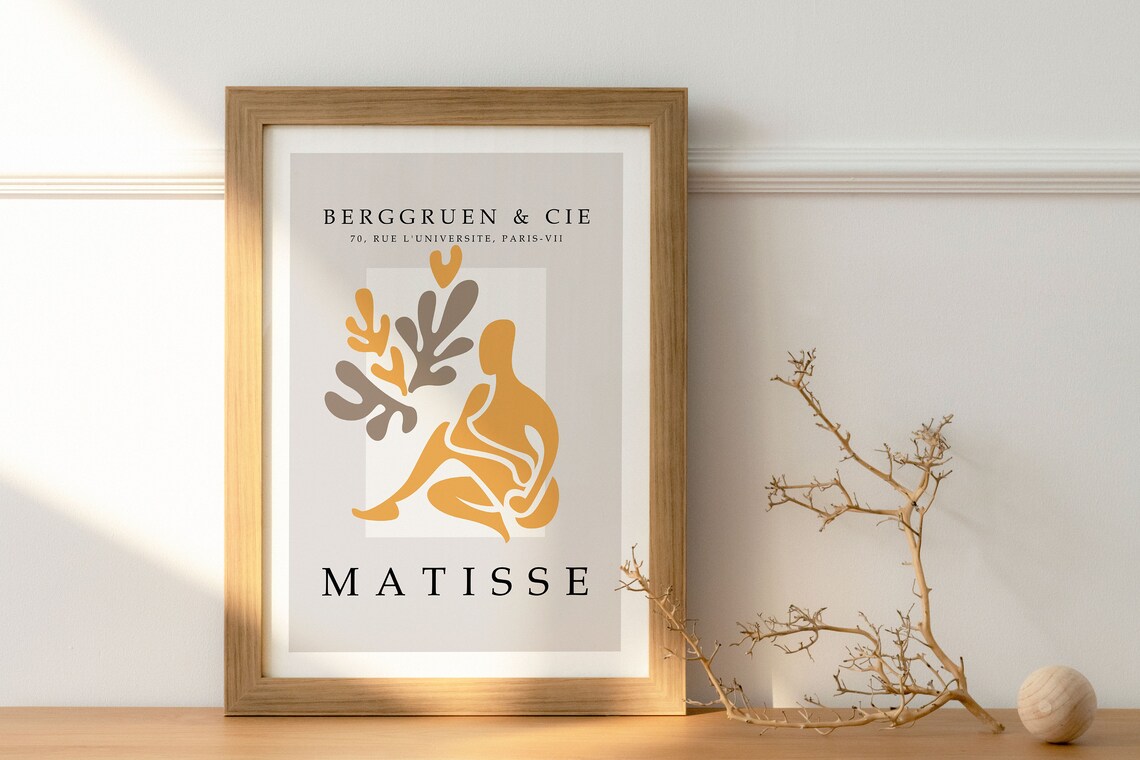 Matisse Ochre Seated Figure Coral Berggruen Gallery Art Poster