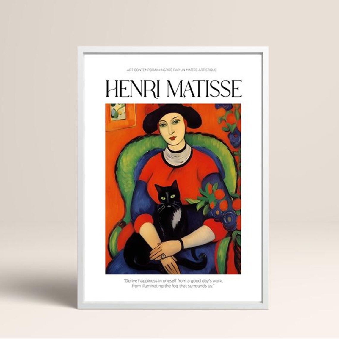 Henri Matisse Woman With Black Cat Fauvist Portrait Poster Art