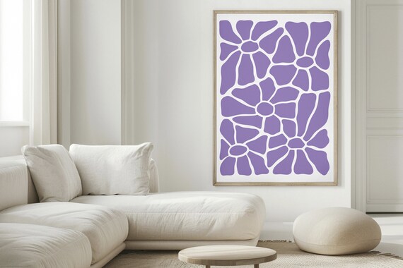 Matisse Flower Print Framed Wall Art Flower Market Print Matisse Print Art Purple Wall Art