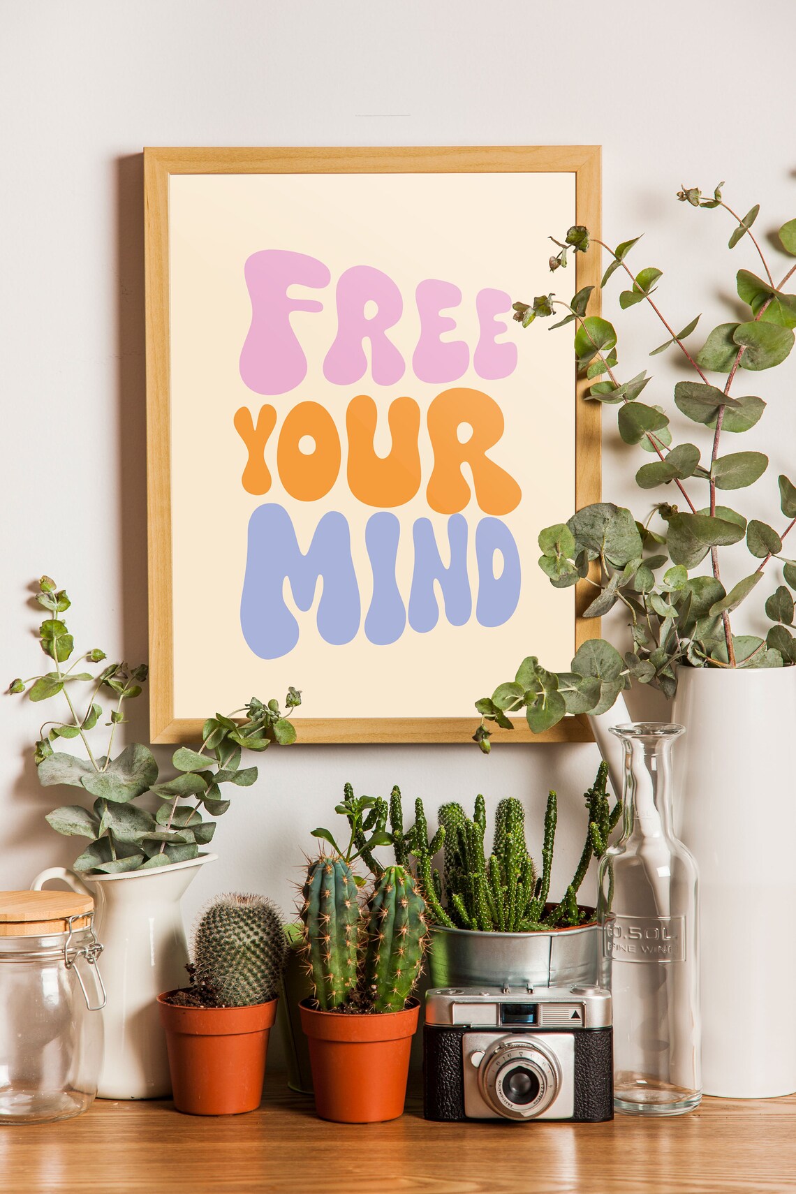 Retro Quote Art Print, Typography Wall Decor