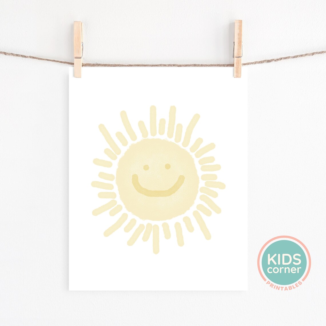 Smiling Sunshine Nursery Smile Art Print - Image 2
