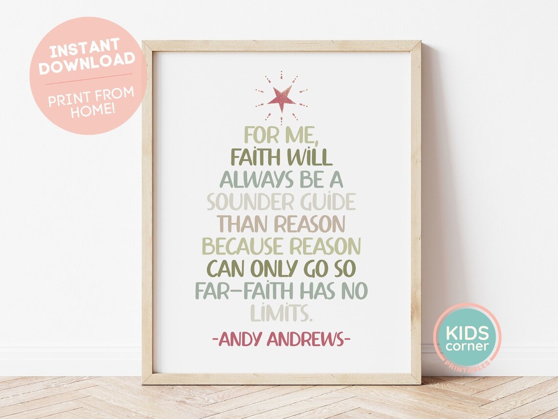 Andy Andrews Faith Quote Poster Earth Tone Typography Inspirational