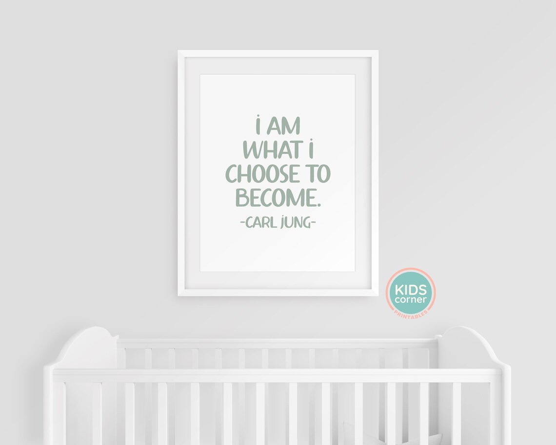 Carl Jung I Am What I Choose to Become Empowering Quote Poster - Image 3