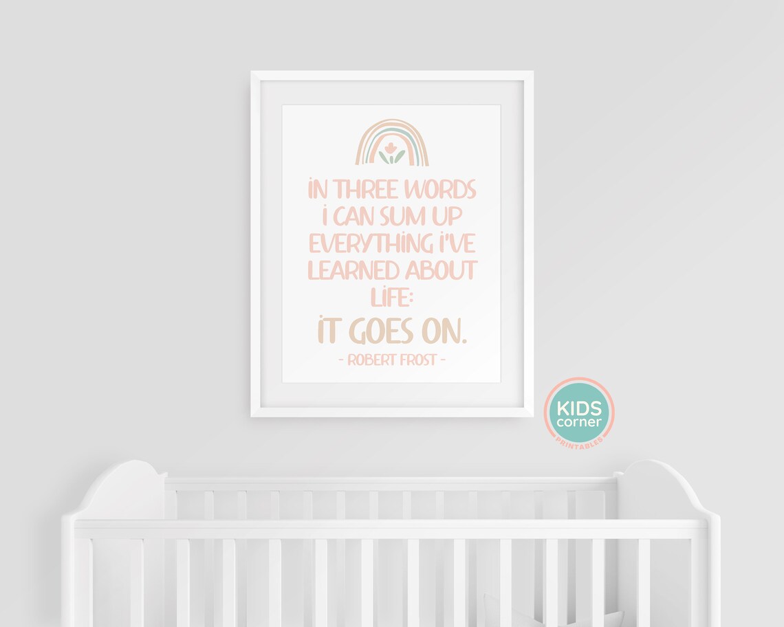 Robert Frost Quote, Kids Playroom Art Print - Image 3