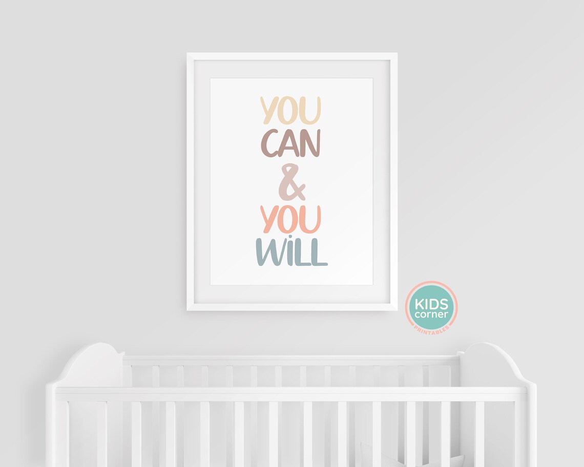 You Can and You Will Short Motivational Confidence Quote Poster - Image 3