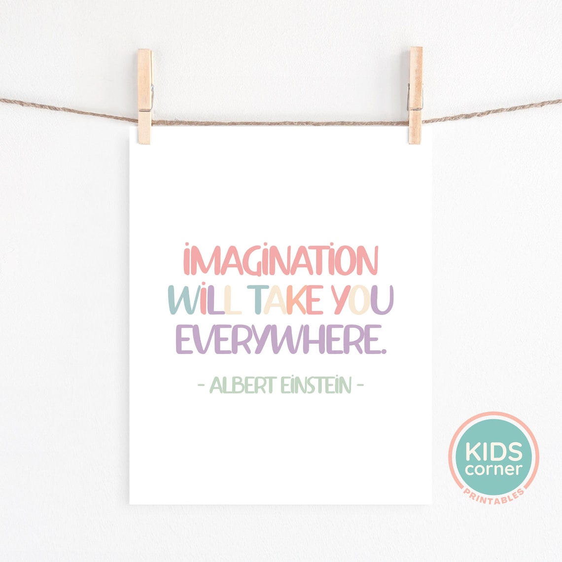 Imagination Will Take You Everywhere Albert Einstein Quote Poster - Image 2