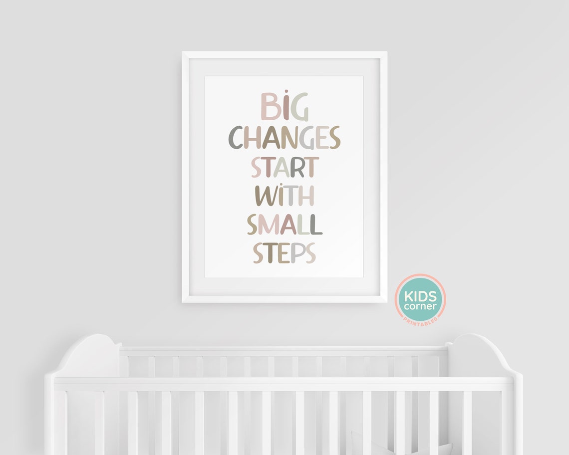 Big Changes Start With Small Steps Growth Mindset Quote Poster - Image 3