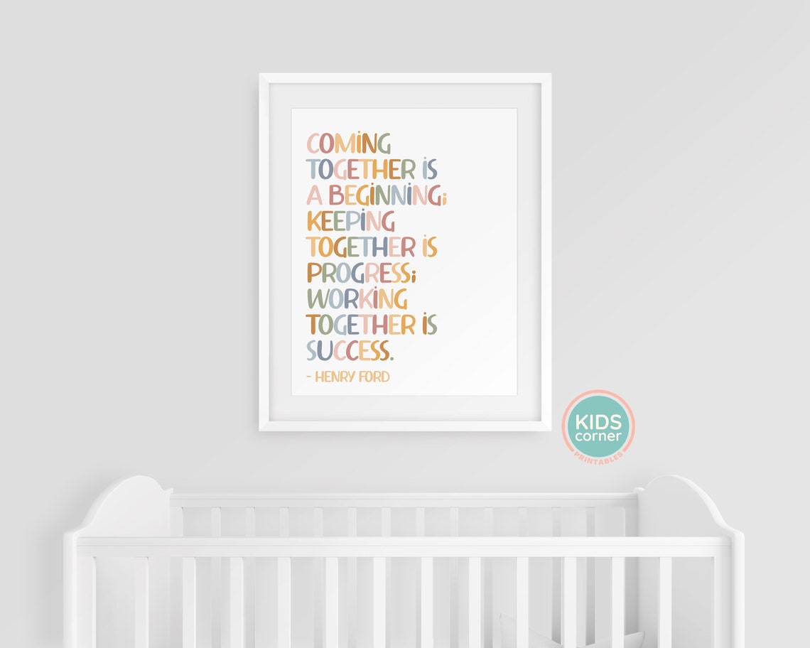 Coming Together Is A Beginning Henry Ford Teamwork Quote Poster - Image 3