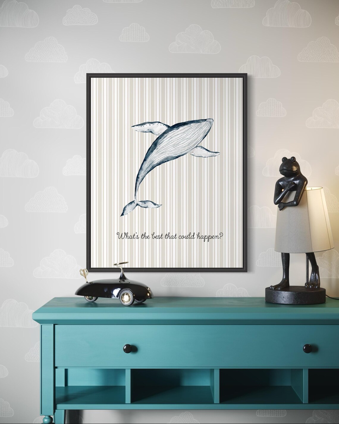 What Is the Best That Could Happen Humpback Whale Quote Poster Nursery - Image 6