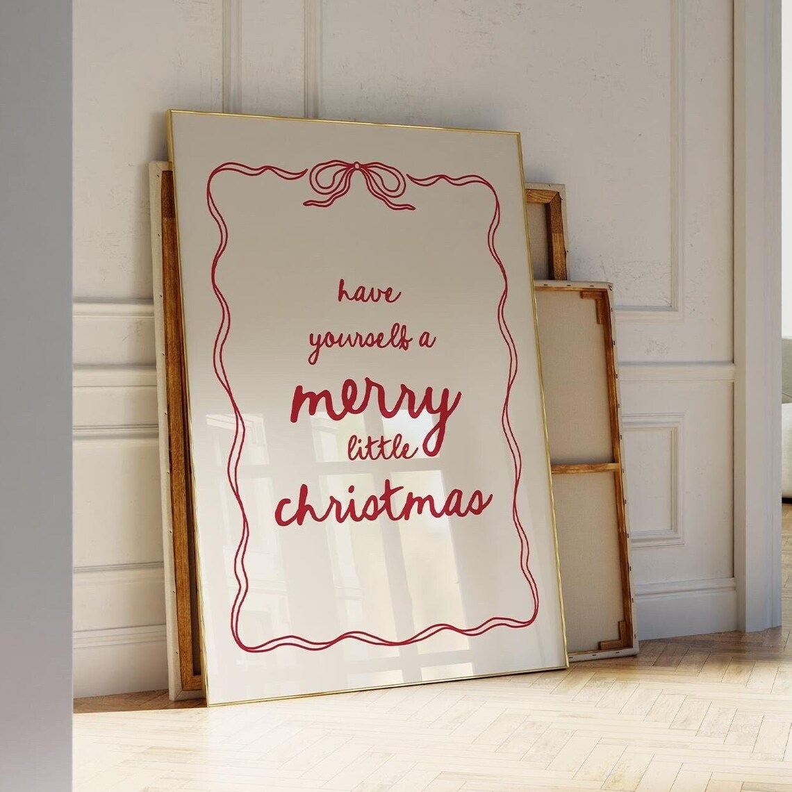 Merry Christmas Quote Poster, Minimalist Holiday Decor - Image 3