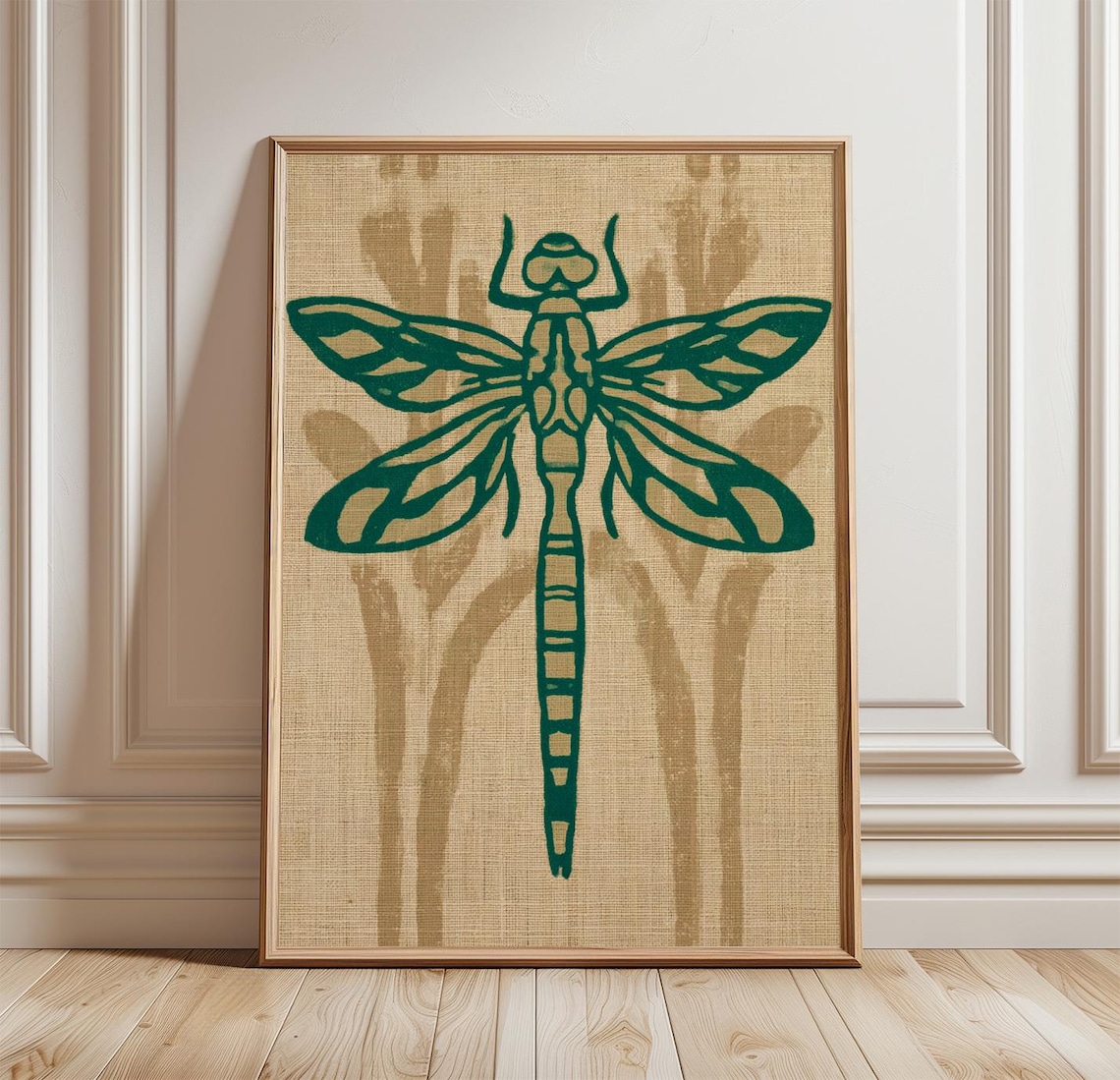 Dragonfly Vintage Nature Poster, Insect Art Print