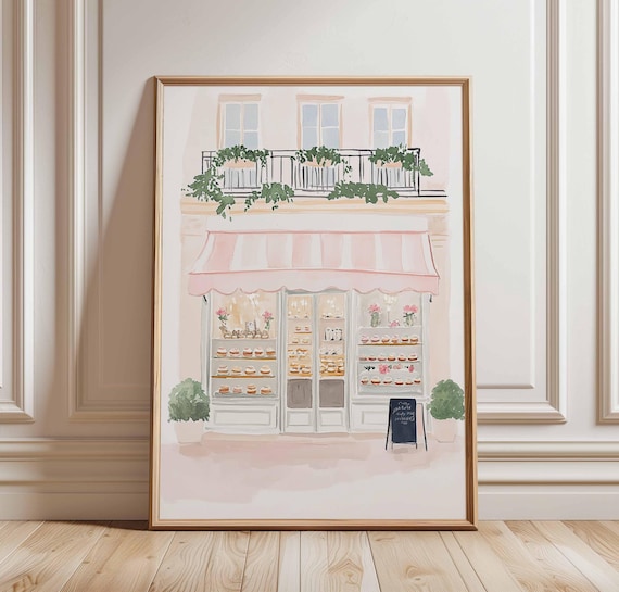 Paris Bakery Poster Print, French Patisserie
