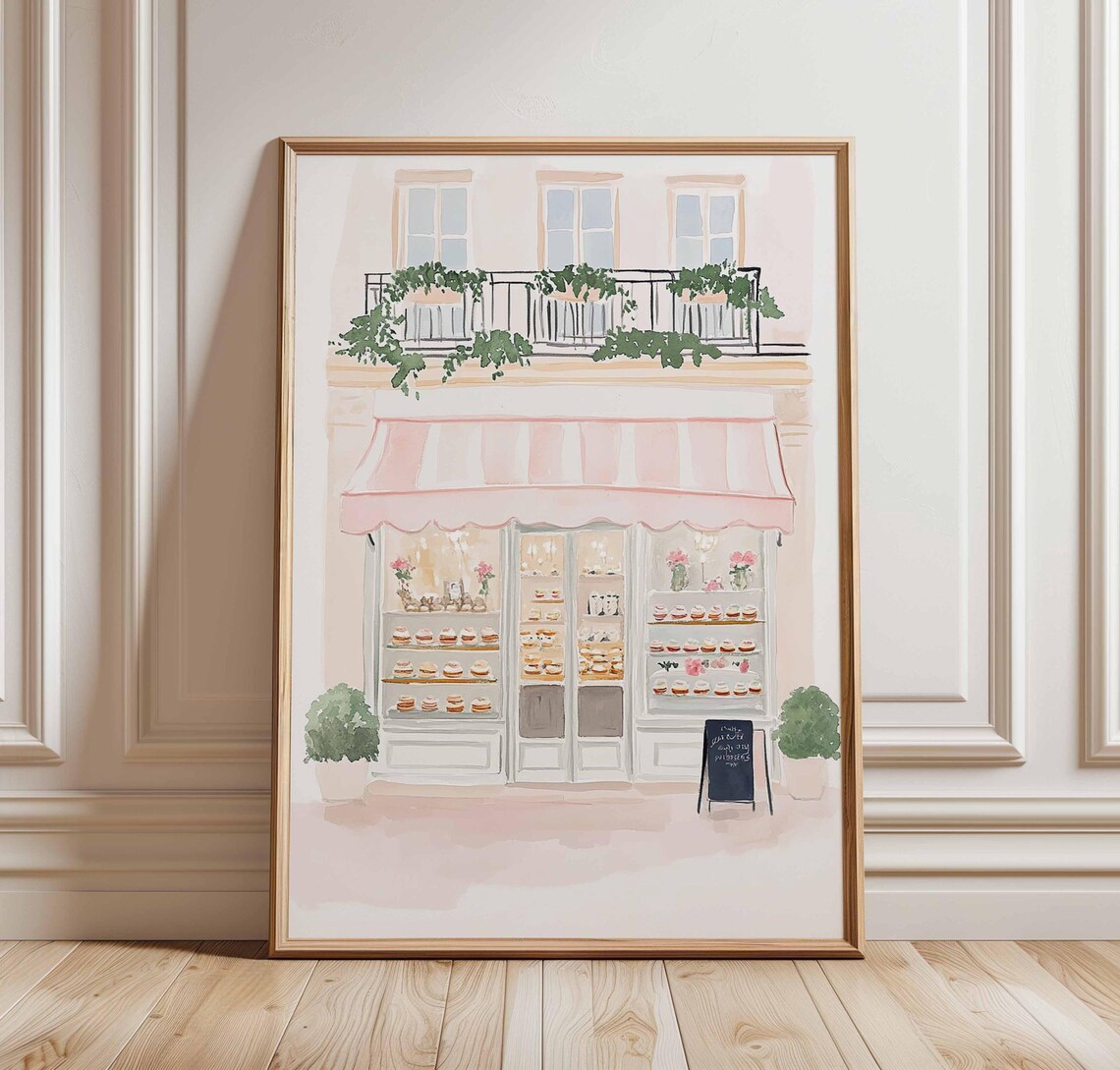 Paris Bakery Poster Print, French Patisserie