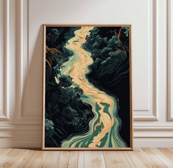 Japanese Wall Art Floral Print Katsushika Hokusai Poster Decor Oriental Nature Botanical