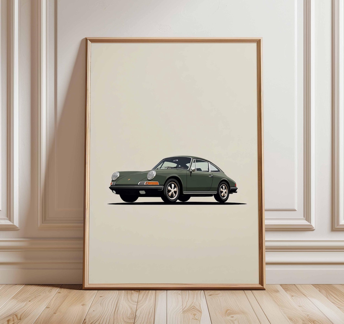 Classic Car Minimalist Vintage Automotive Poster