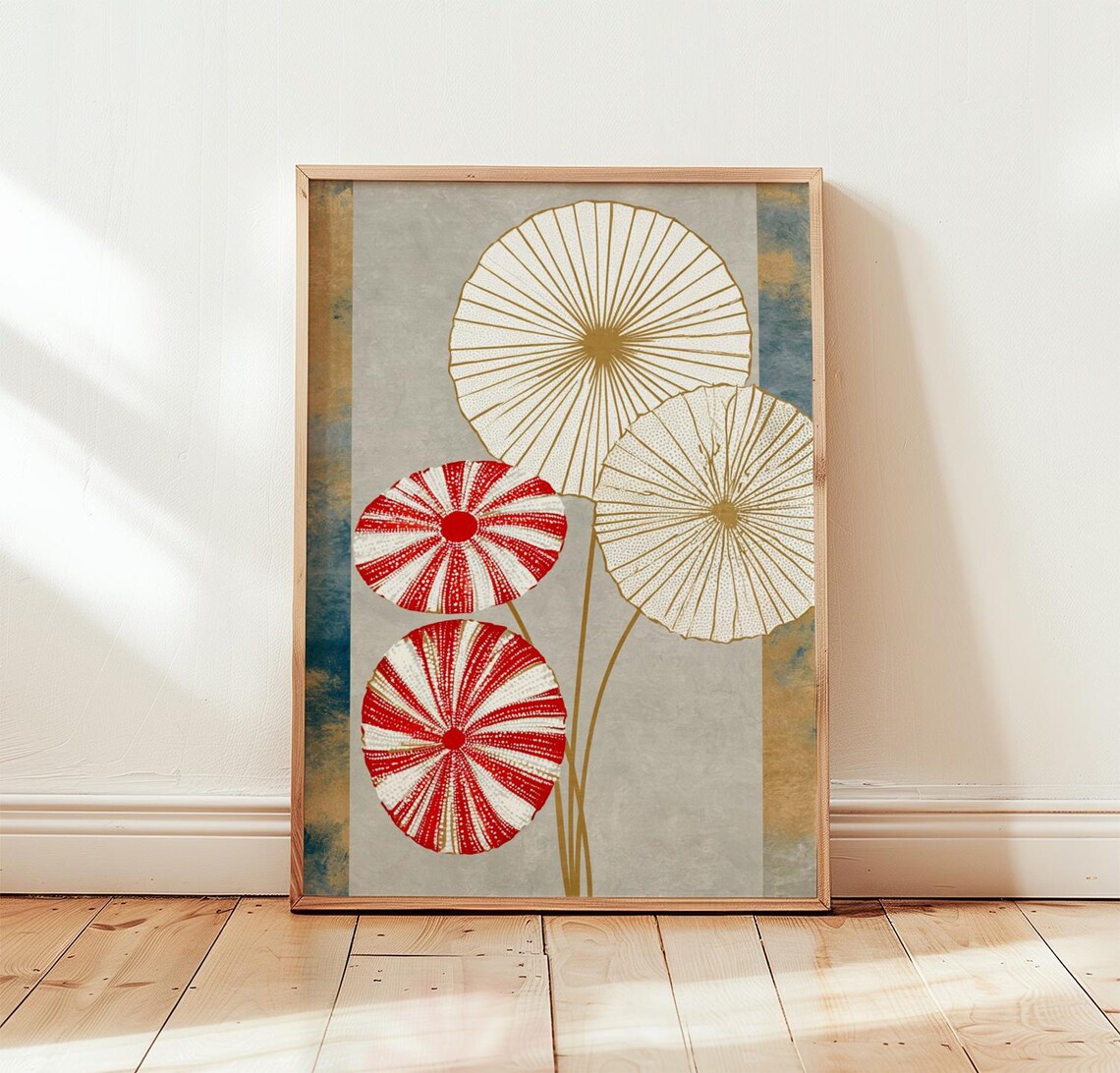 Abstract Sea Urchin, Coastal Modern Poster