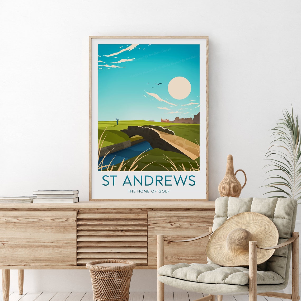 St Andrews Scotland Old Course Swilcan Bridge Golf Course Print - Image 2