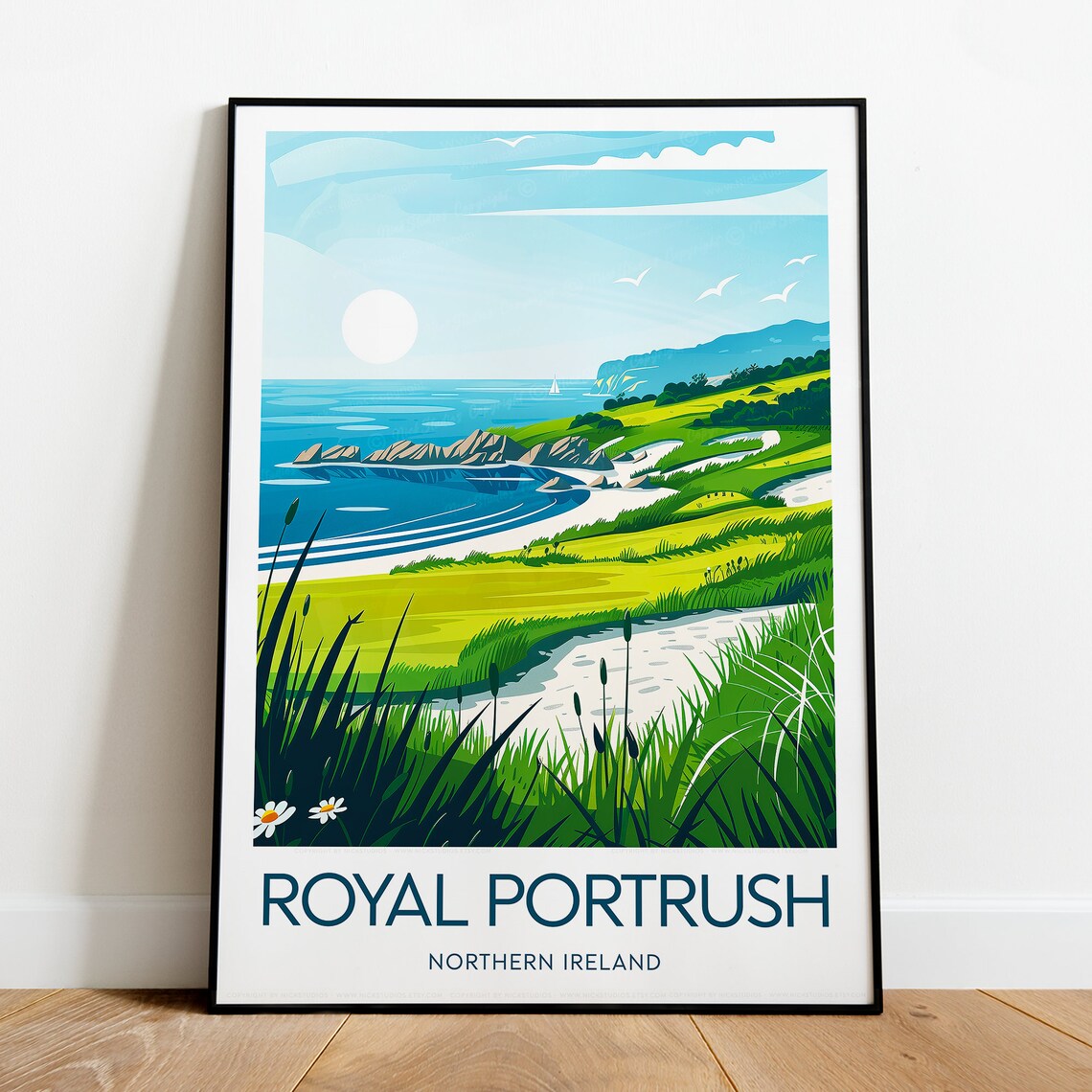 Royal Portrush Northern Ireland Coastal Golf Links Sunset Poster