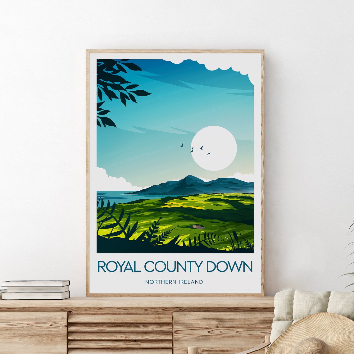 Royal County Down Print Northern Ireland Golf Print Royal County Down Poster Wedding Gift Birthday