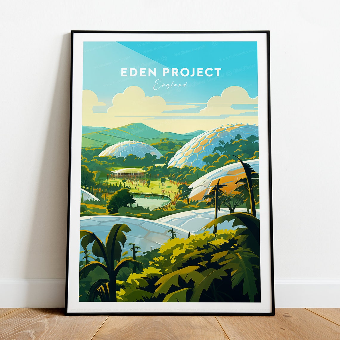 Eden Project England Tropical Biome Domes Botanical Garden Poster