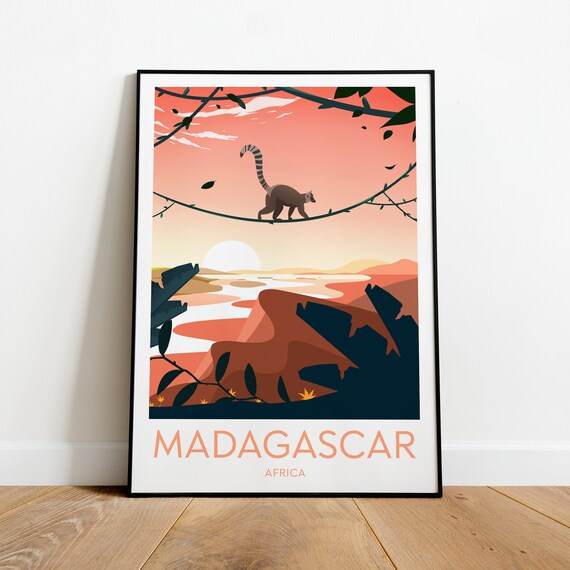Madagascar Evening Travel Print Africa