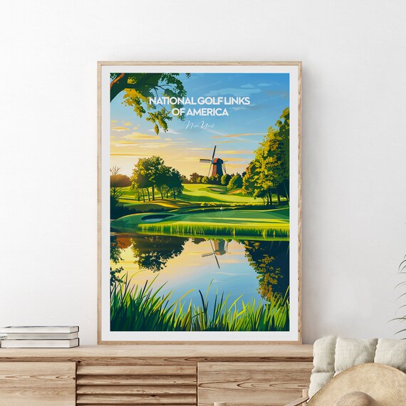 National Golf Links Of America Traditional Print Golf Course Print National Golf Links Poster Golf Posters Wedding Gift