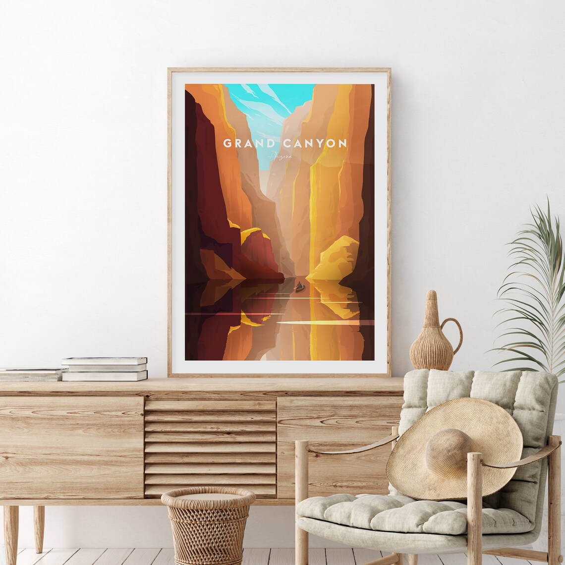 Grand Canyon National Park Traditional Travel Print Arizona Grand Canyon Poster Grand Canyon Artwork National Park Print - Image 2