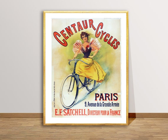 Centaur Cycles Vintage Bicycle Poster Retro Bicycle Poster Cycling Print Sport Poster Wall Decor