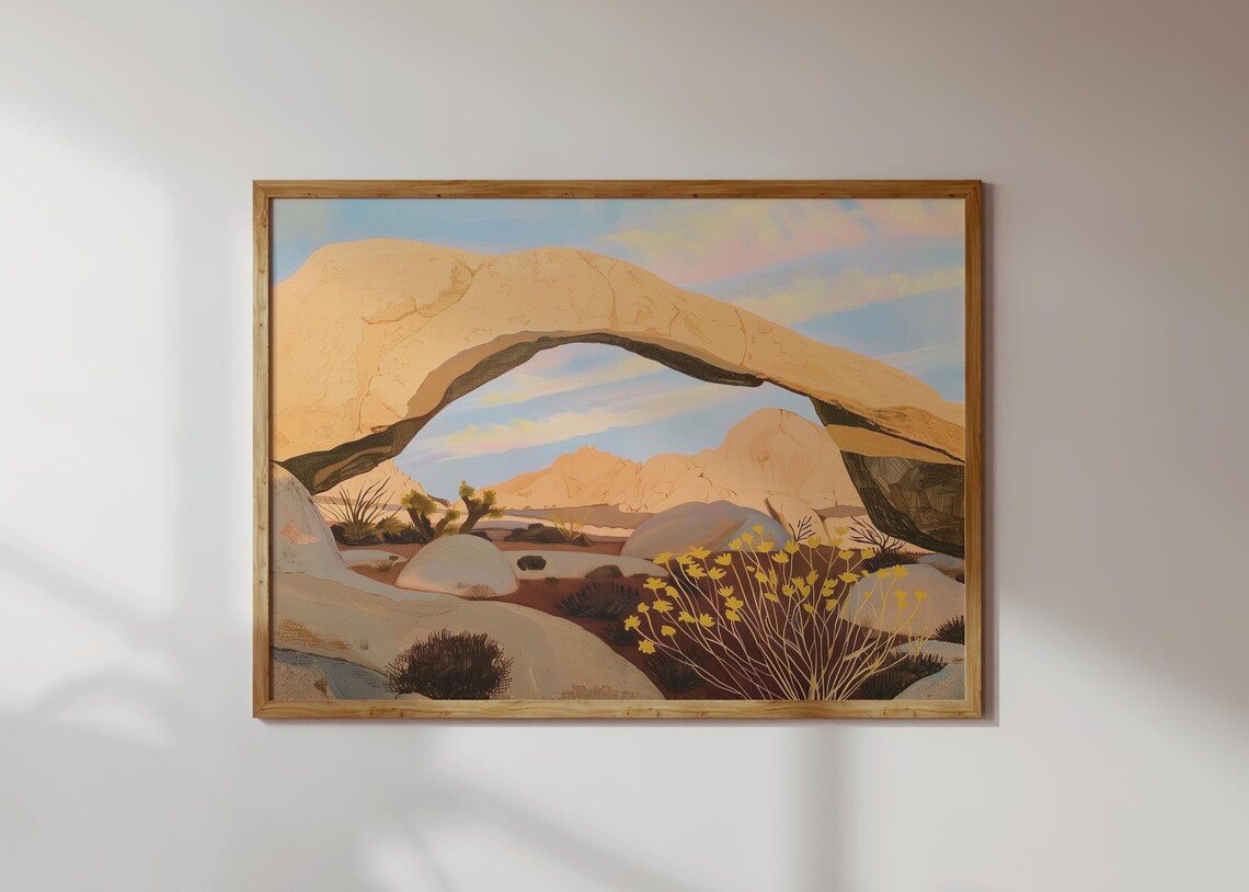 Joshua Tree Arch Rock Landscape Art Print