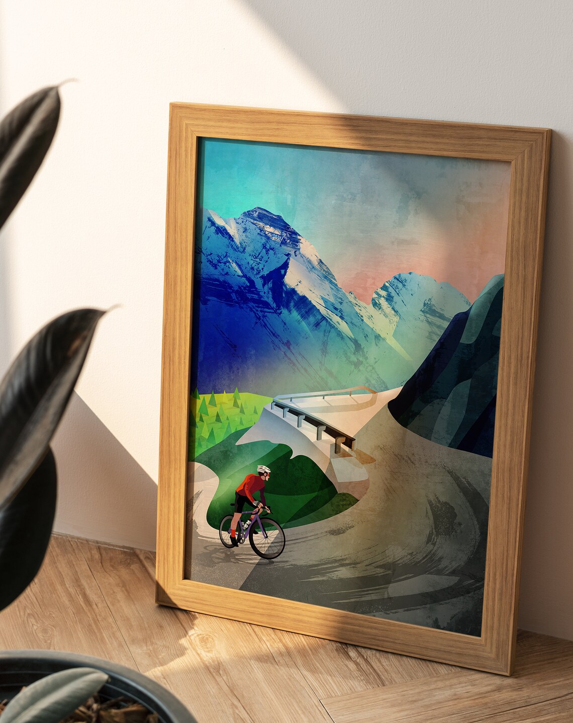 Cycling High in the Mountains Travel Poster - Image 4