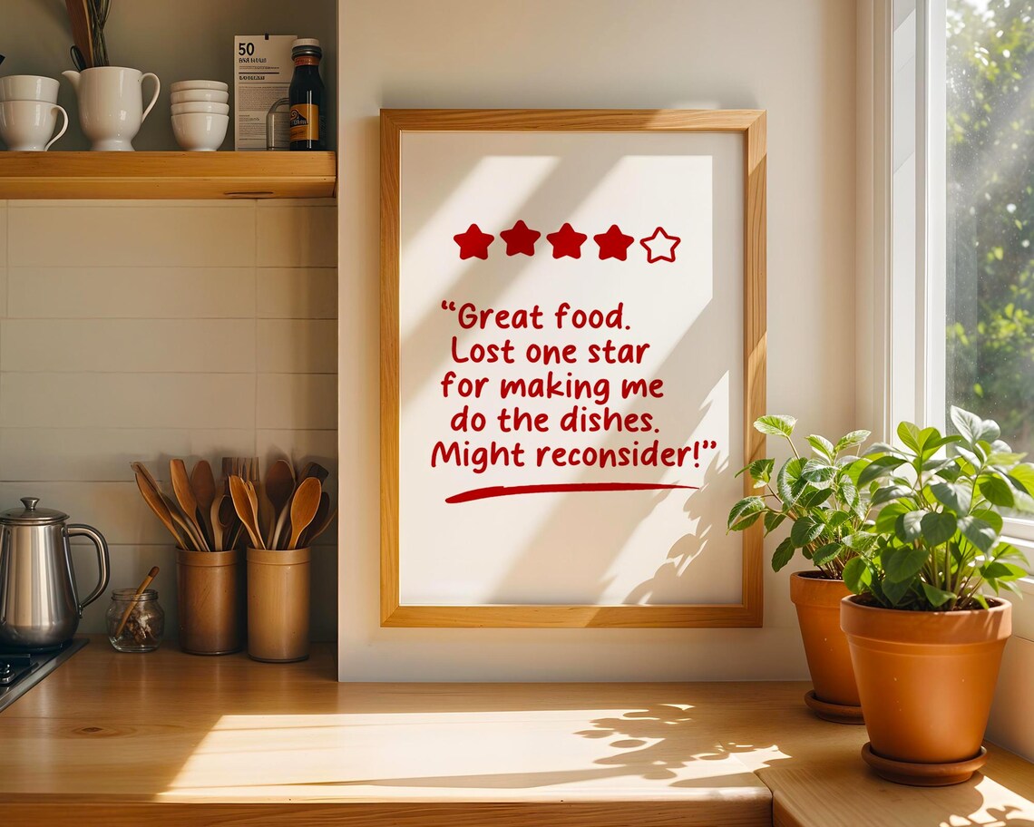 Funny Kitchen Wall Art, Vintage Food Quote - Image 2