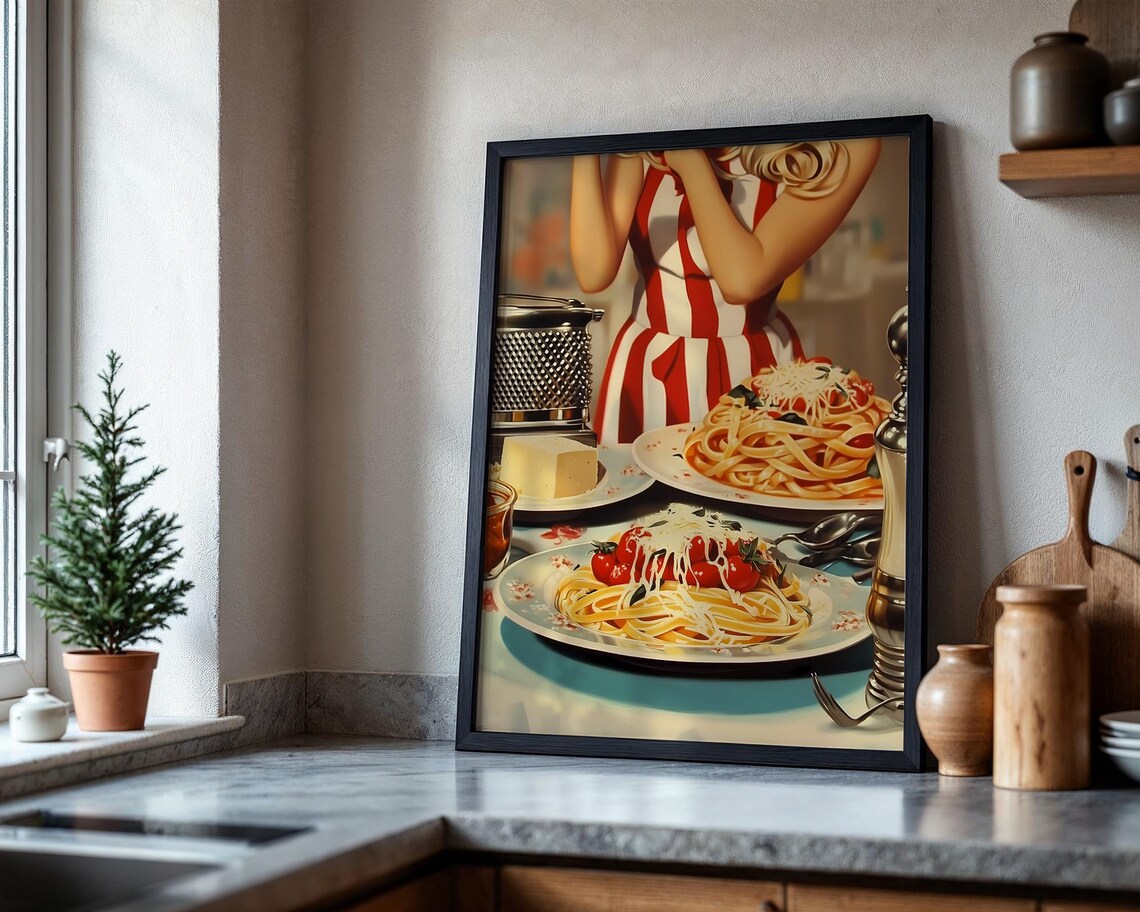 Delicious Pasta Vintage Poster, Kitchen Wall Art - Image 3
