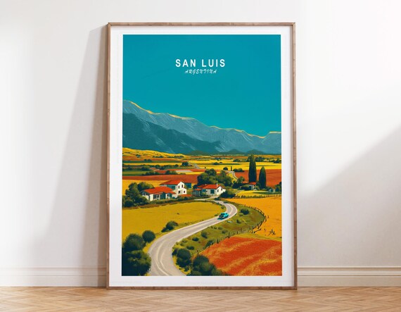 San Luis Travel Wall Art Argentina Poster Print Minimalist Home Decor