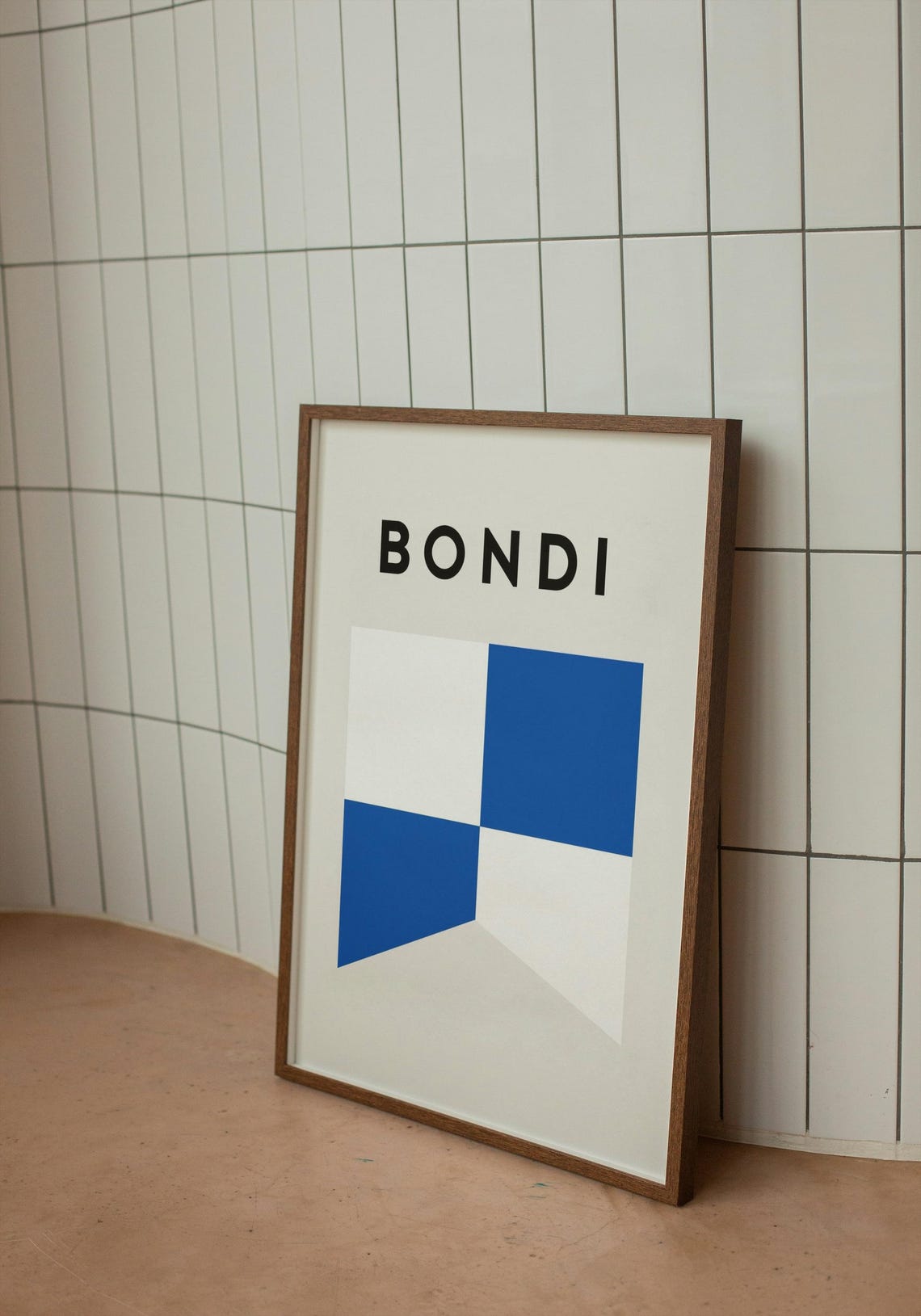 Bondi Surf Lifesaving Beach Flag Coastal Minimalist Art Print - Image 3