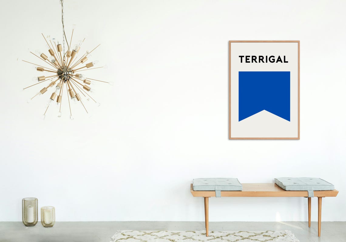 Terrigal Surf Lifesaving Beach Flag Coastal Minimalist Art Print - Image 3