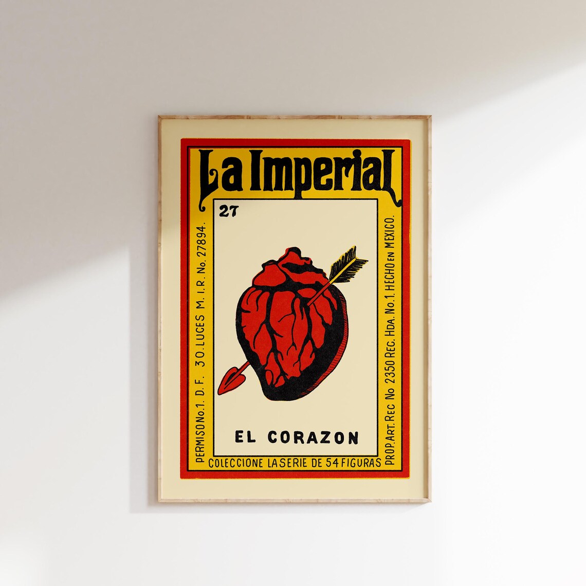 Retro Mexican Corazon Vintage Matchbox Art Print