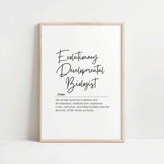 Evolutionary Developmental Biologist Noun Definition Art Poster