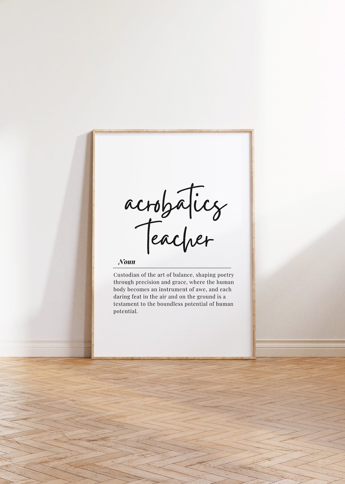 Acrobatics Teacher Appreciation Poster, Inspirational Thank You