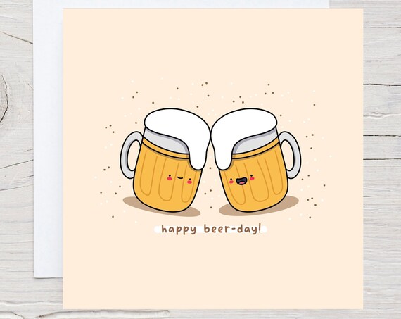 Happy Birthday Beer Pun Poster Print for Boyfriend