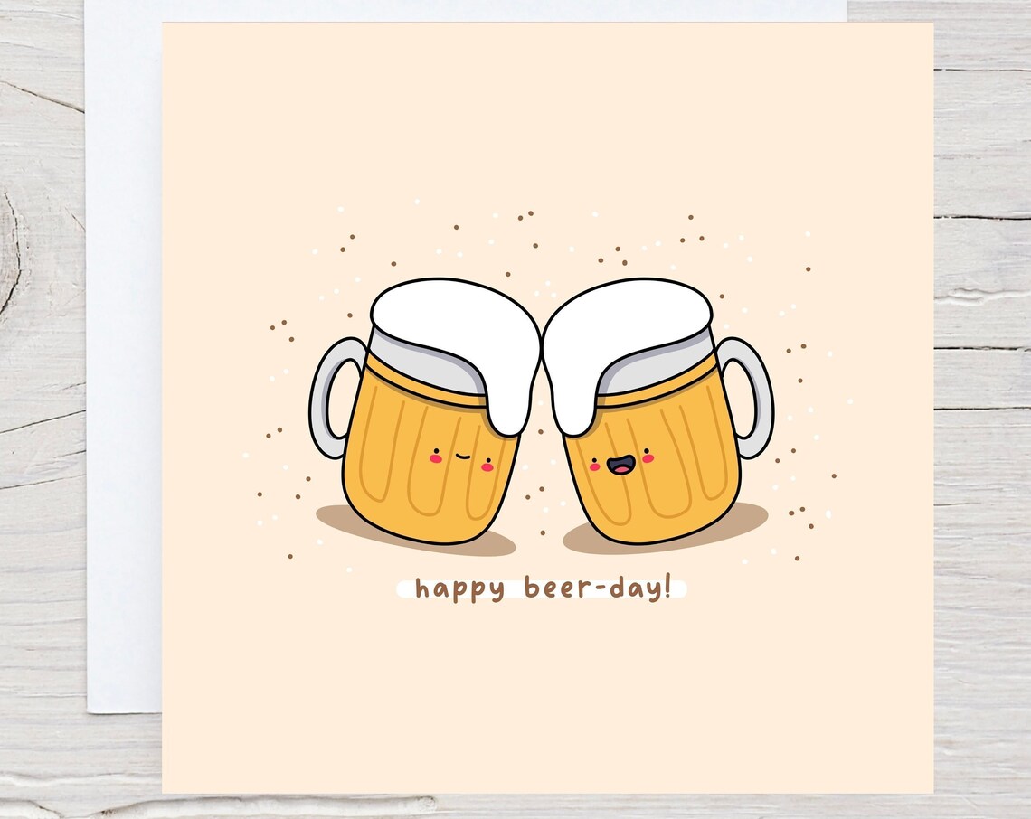 Happy Birthday Beer Pun Poster Print for Boyfriend