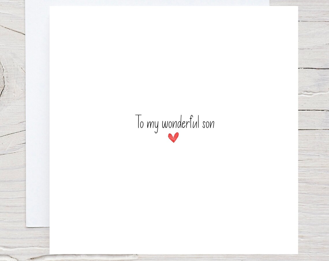To My Wonderful Son Birthday Card Red Heart Keepsake Wall Art