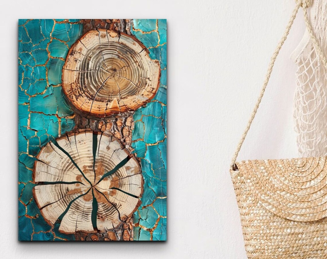 Abstract Tree Ring Nordic Natural Art Print