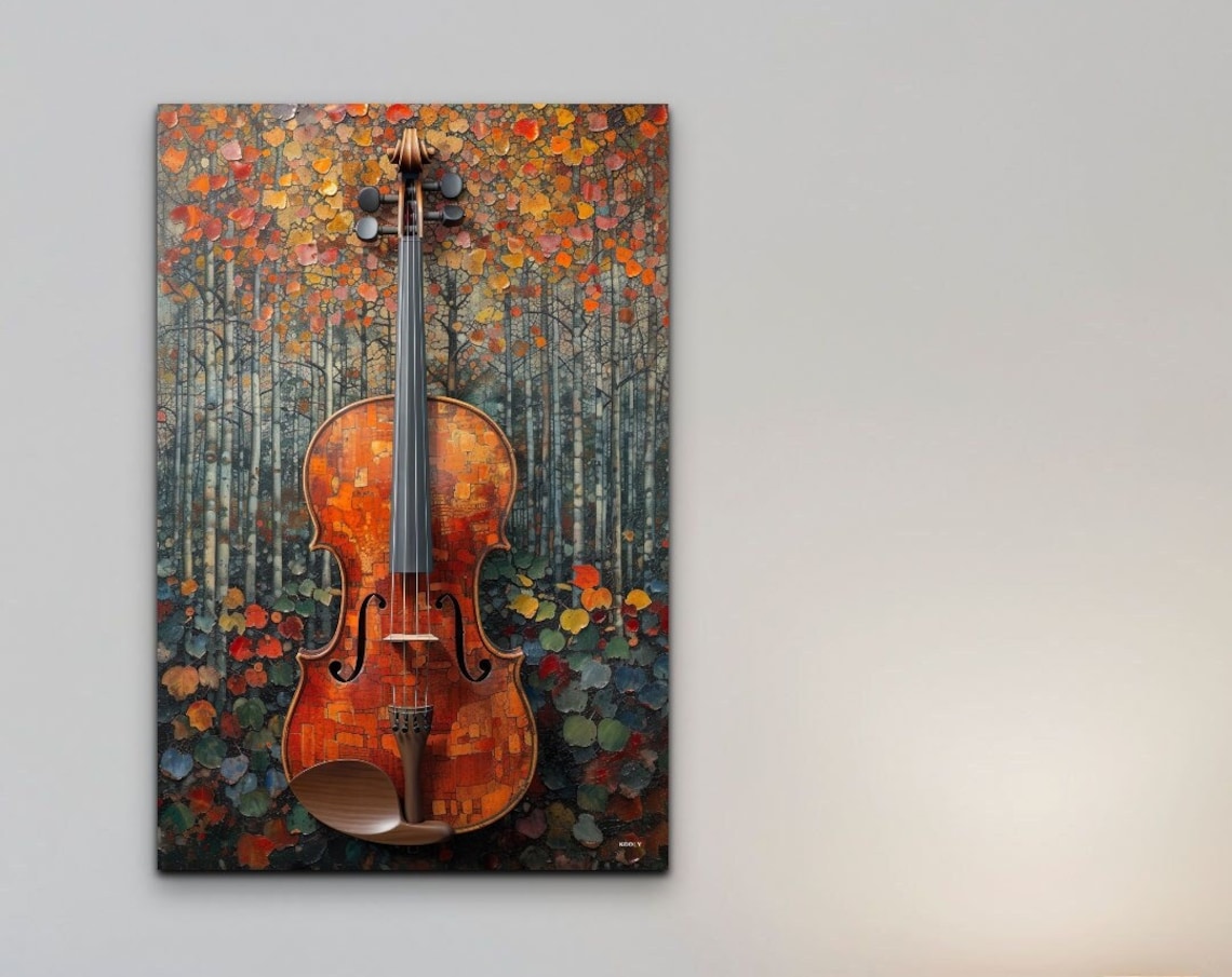 Violin Music Studio Decor, Instrument Art Print