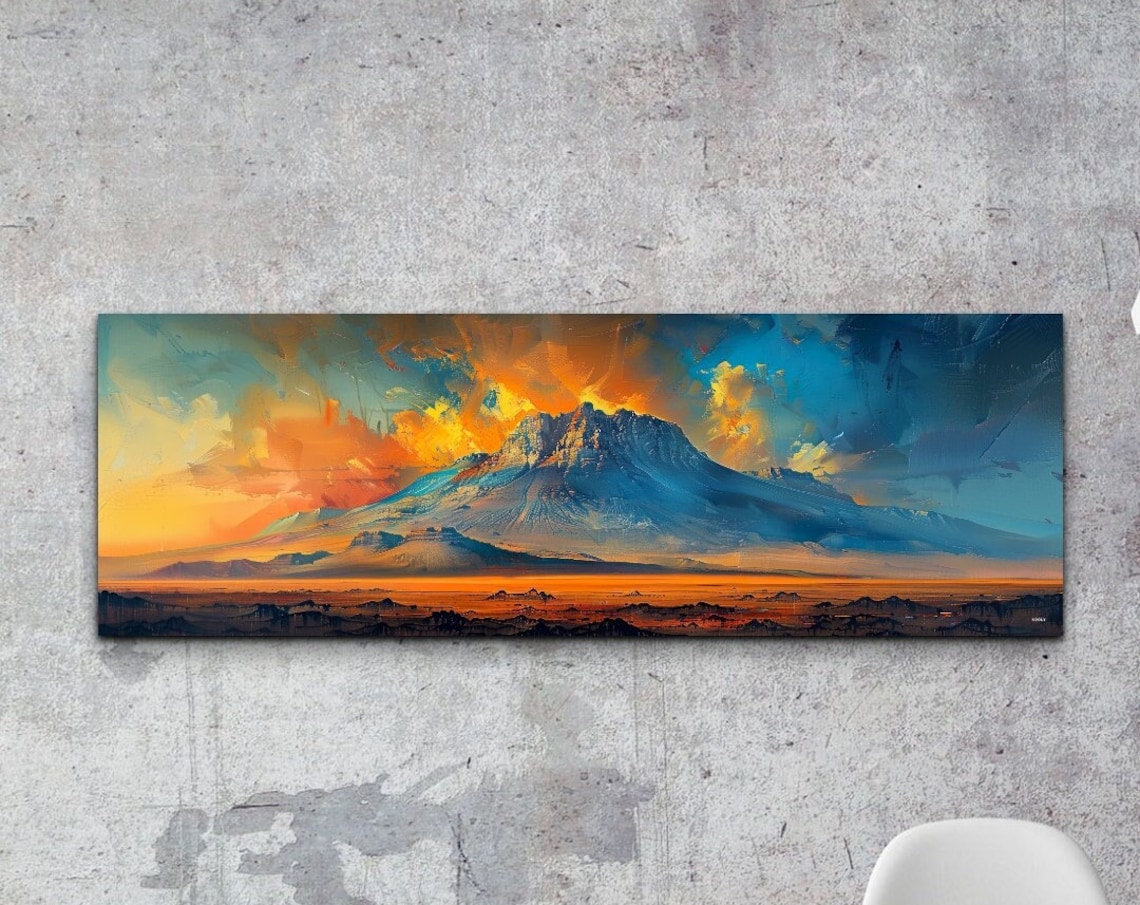 Mount Kilimanjaro Mid Century Modern Panorama