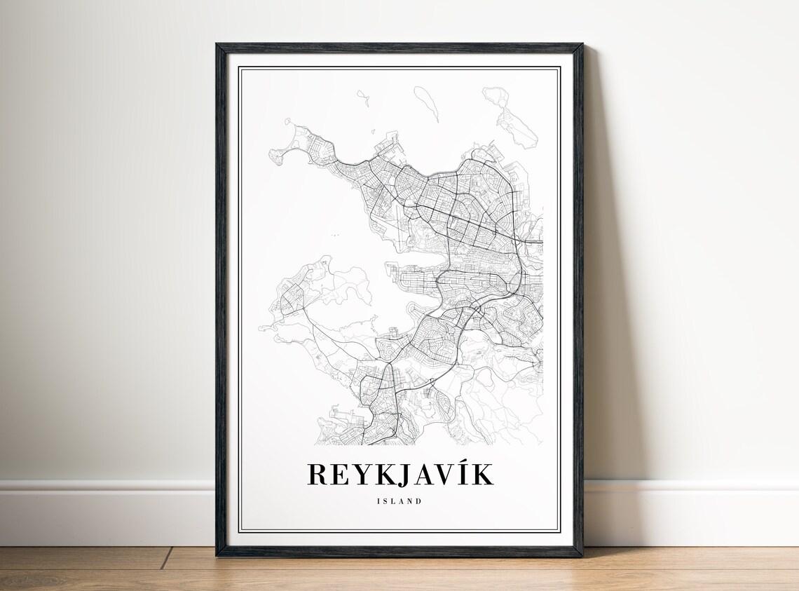 Reykjavik Iceland Map Poster, Travel Poster - Image 5