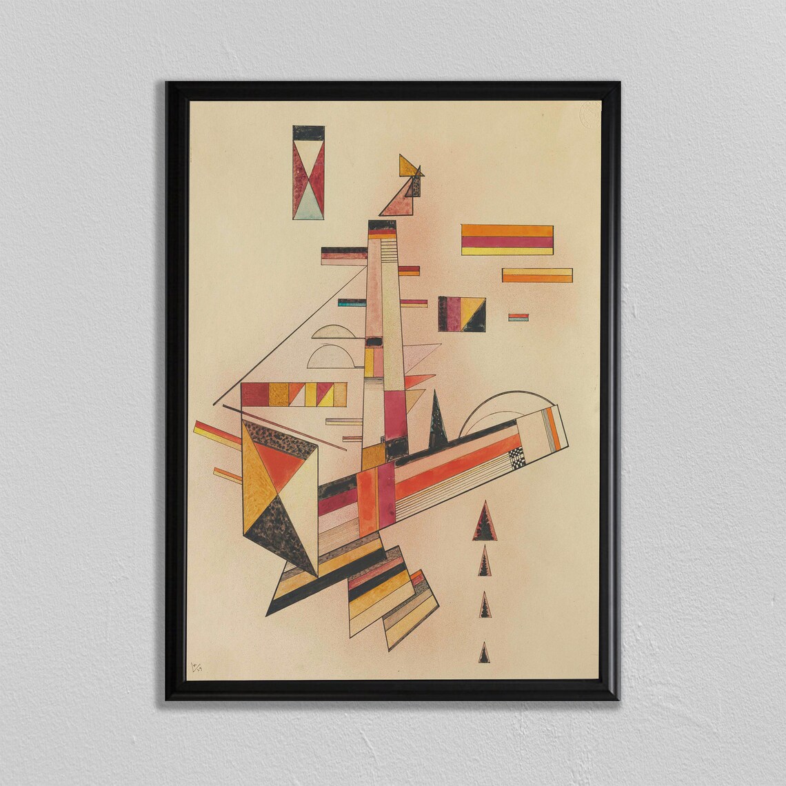 Bestimmt Abstract Art Print, Classic Oil Painting